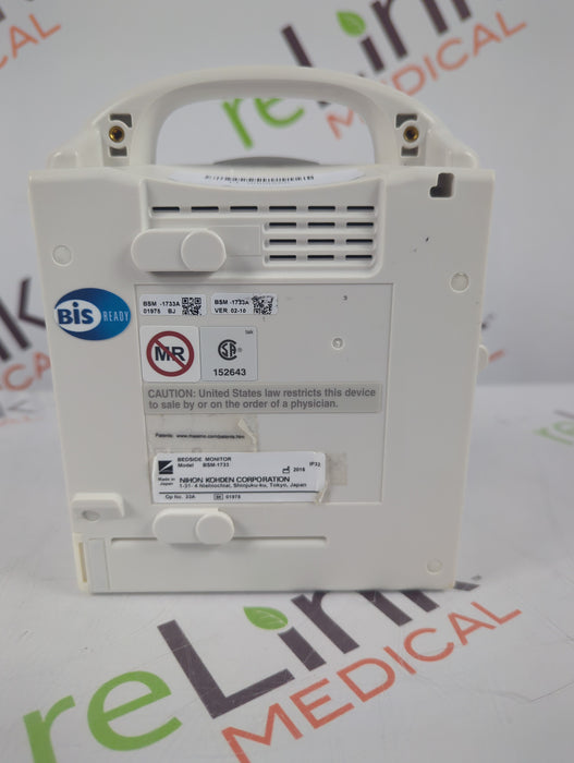 Nihon Kohden BSM-1733 Life Scope PT Transport Patient Monitor