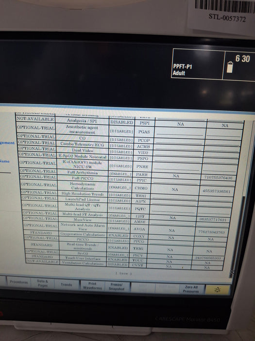 GE Healthcare Carescape B450 Post Anesthesia Care Patient Monitor