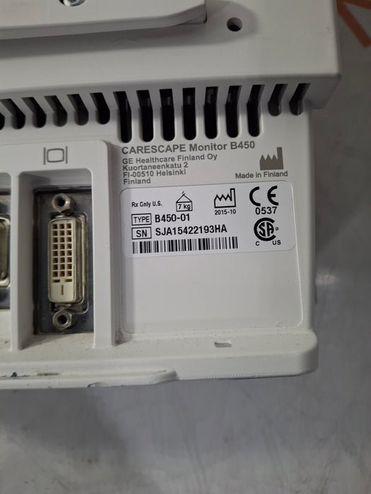 GE Healthcare Carescape B450 Post Anesthesia Care Patient Monitor