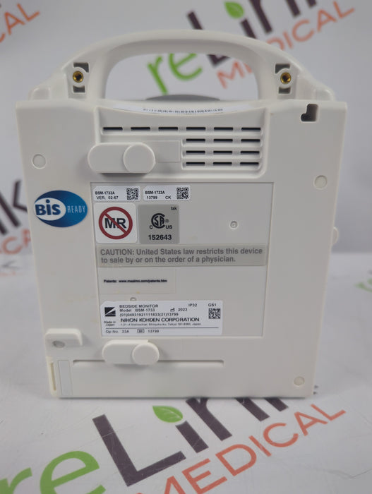 Nihon Kohden BSM-1733 Life Scope PT Transport Patient Monitor
