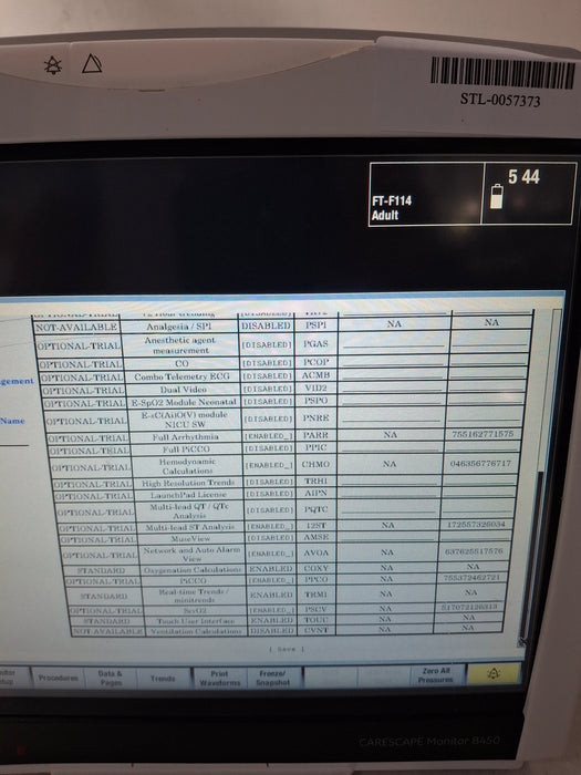 GE Healthcare Carescape B450 Post Anesthesia Care Patient Monitor