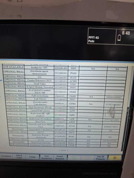 GE Healthcare Carescape B450 Post Anesthesia Care Patient Monitor