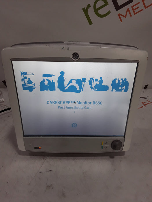 GE Healthcare Carescape B650 Post Anesthesia Care Patient Monitor
