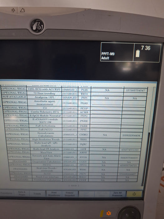 GE Healthcare Carescape B650 Post Anesthesia Care Patient Monitor