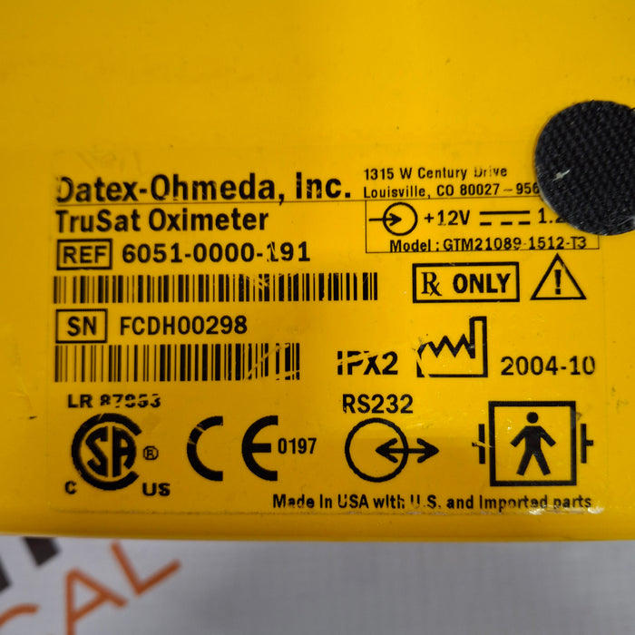 Ohmeda Medical TruSat Oximeter