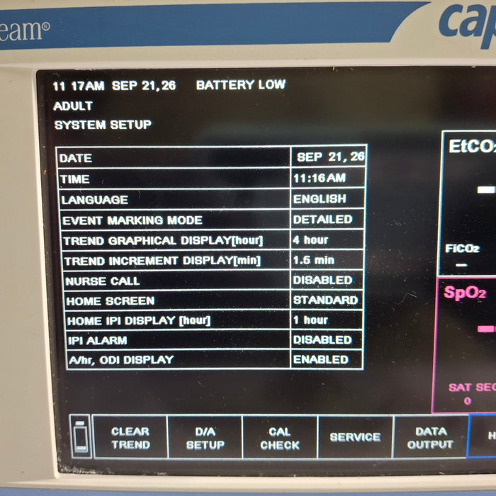 Oridion Capnostream 20P Capnography Monitor