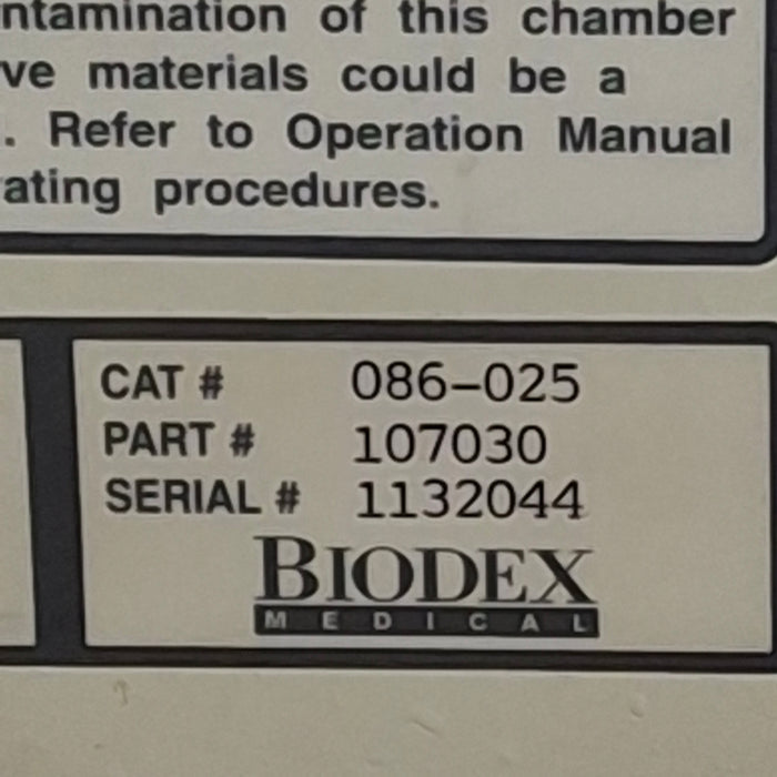 Biodex 107030 Atomlab Ionization Chamber