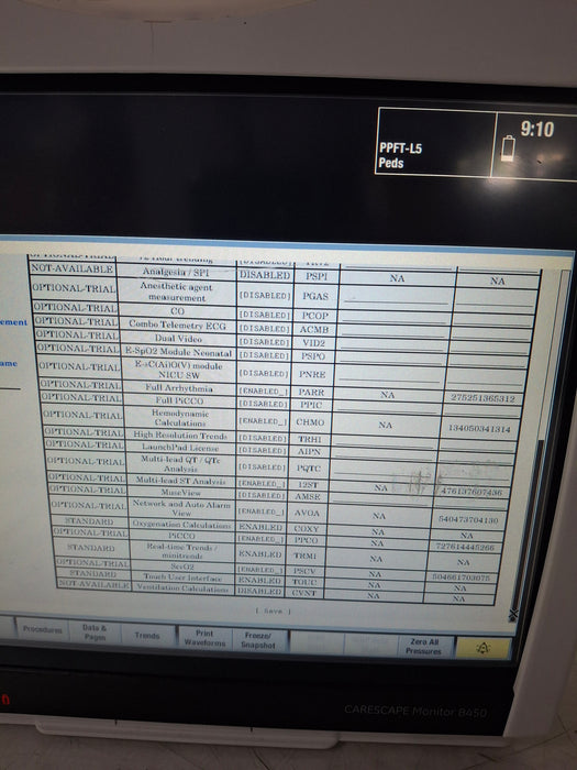 GE Healthcare Carescape B450 Post Anesthesia Care Patient Monitor