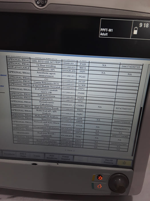 GE Healthcare Carescape B650 Post Anesthesia Care Patient Monitor