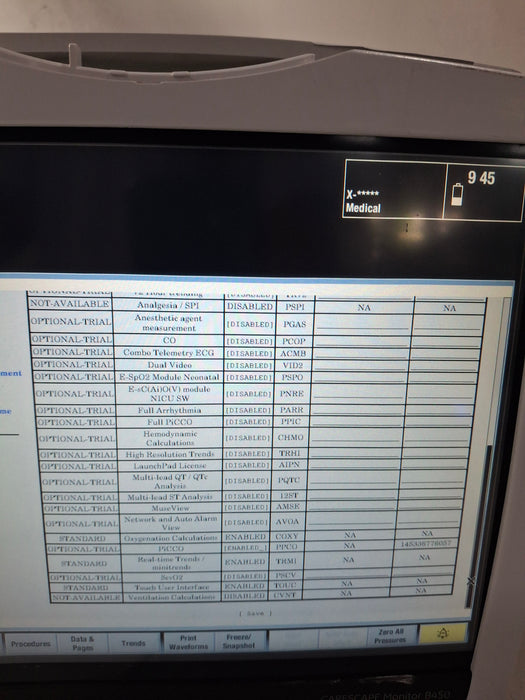 GE Healthcare Carescape B450 Critical Care Patient Monitor