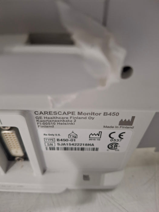 GE Healthcare Carescape B450 Post Anesthesia Care Patient Monitor