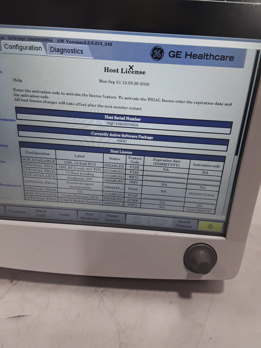 GE Healthcare Carescape B650 Neonatal Care Patient Monitor