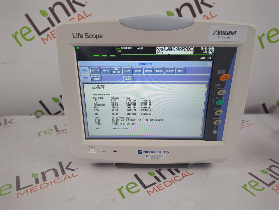 Nihon Kohden Life Scope BSM-3532 Bedside Monitor