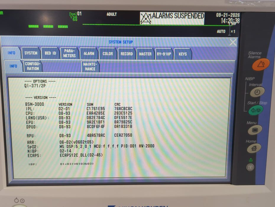 Nihon Kohden Life Scope BSM-3532 Bedside Monitor