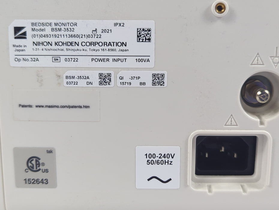 Nihon Kohden Life Scope BSM-3532 Bedside Monitor