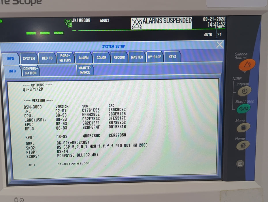 Nihon Kohden Life Scope BSM-3532 Bedside Monitor