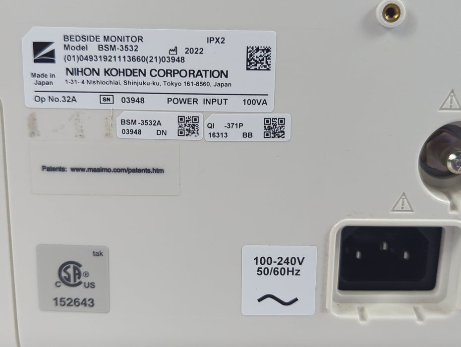 Nihon Kohden Life Scope BSM-3532 Bedside Monitor