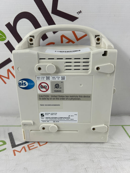 Nihon Kohden BSM-1733 Life Scope PT Transport Patient Monitor
