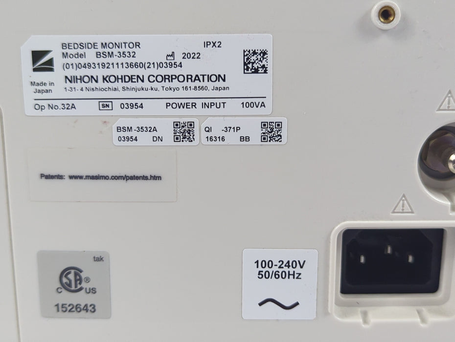 Nihon Kohden Life Scope BSM-3532 Bedside Monitor
