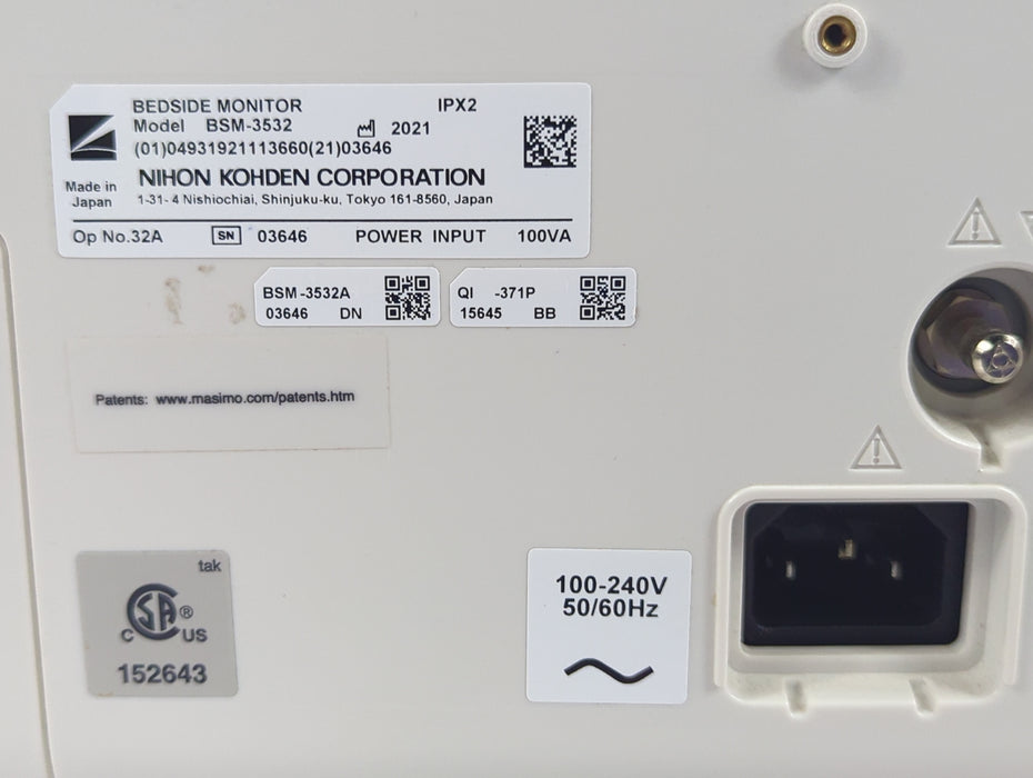 Nihon Kohden Life Scope BSM-3532 Bedside Monitor