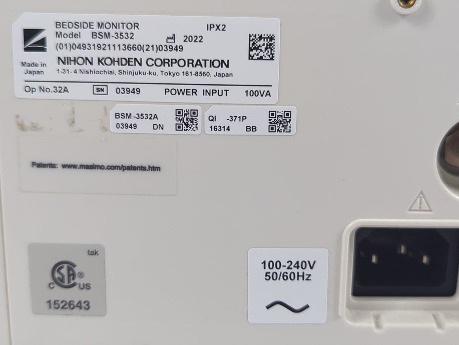 Nihon Kohden Life Scope BSM-3532 Bedside Monitor