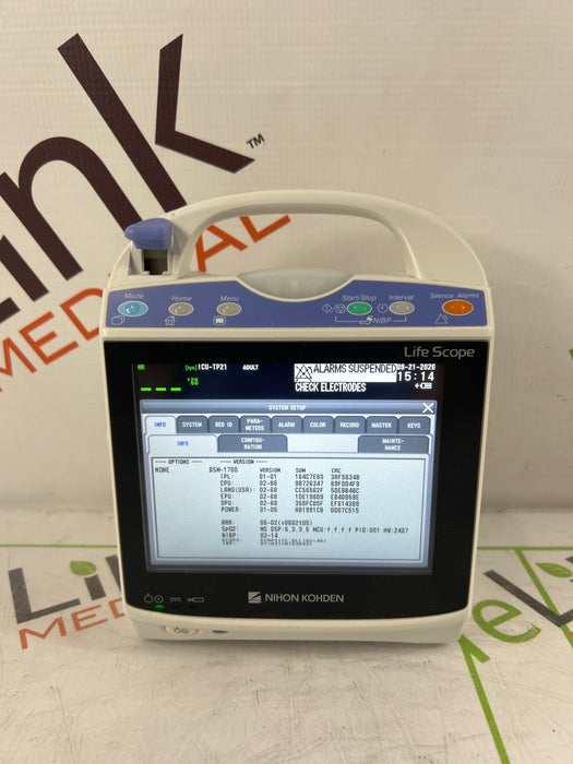Nihon Kohden BSM-1733 Life Scope PT Transport Patient Monitor