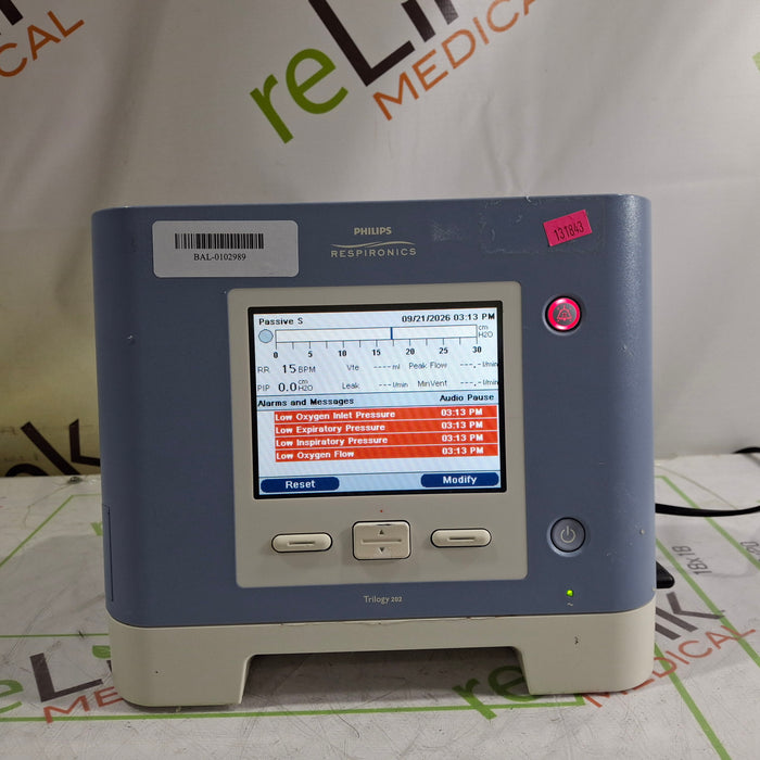 Respironics Trilogy 202 Ventilator