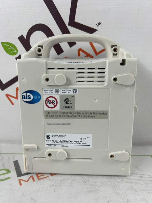 Nihon Kohden BSM-1733 Life Scope PT Transport Patient Monitor