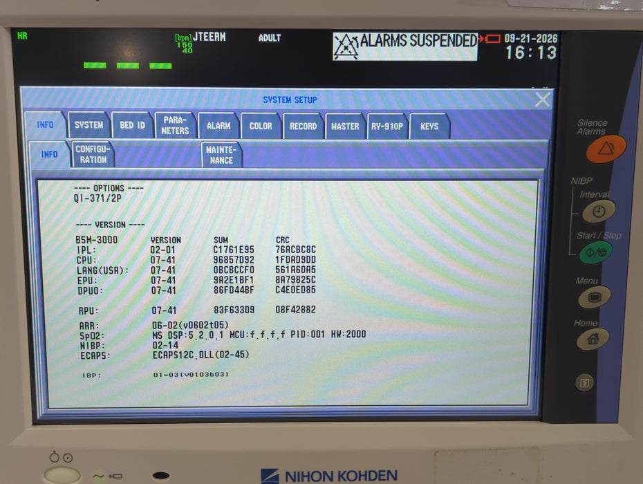 Nihon Kohden Life Scope BSM-3532 Bedside Monitor