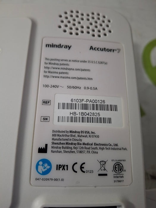 Mindray Accutorr 7 Vital Signs Monitor