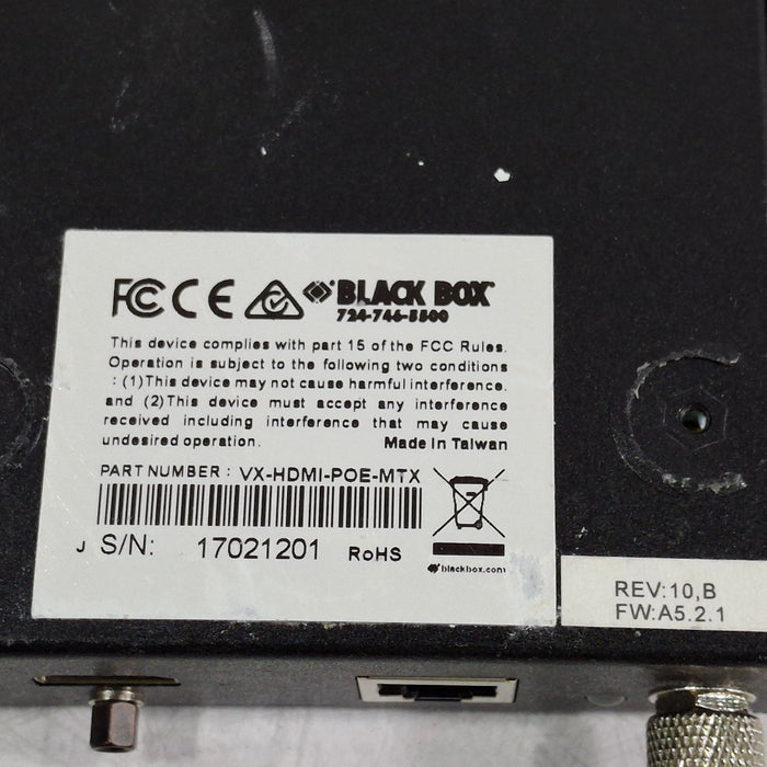 Black Box Network Services VX-HDMI-POE-MTX MediaCento Transmitter