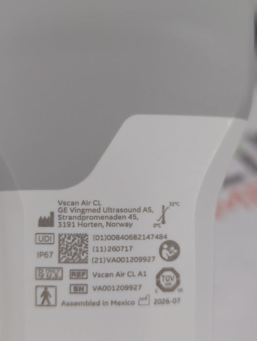 GE Healthcare Vscan Air Handheld Ultrasound