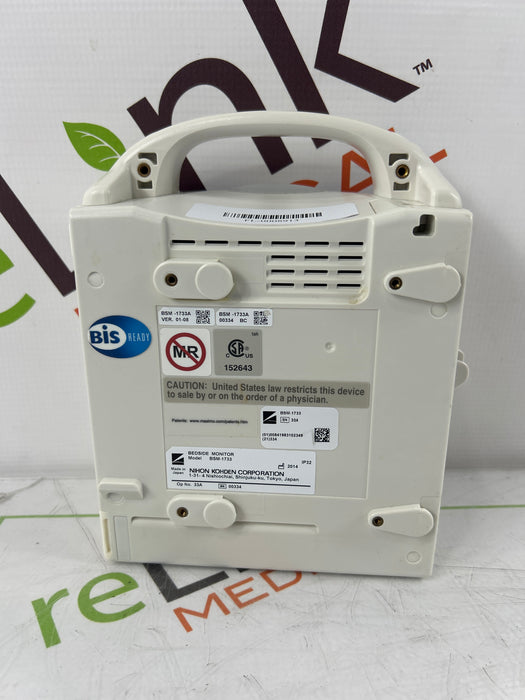 Nihon Kohden BSM-1733 Life Scope PT Transport Patient Monitor