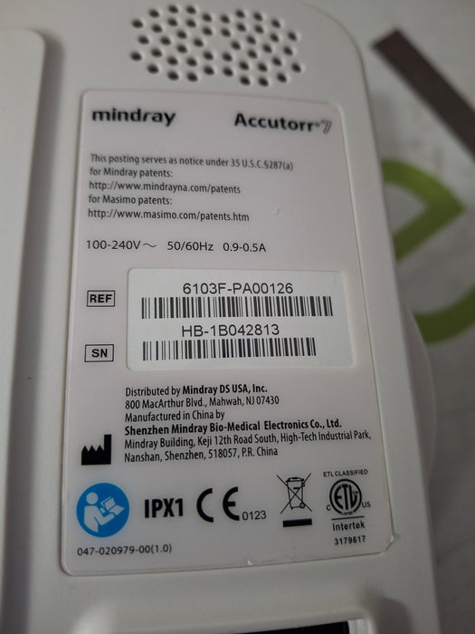 Mindray Accutorr 7 Vital Signs Monitor