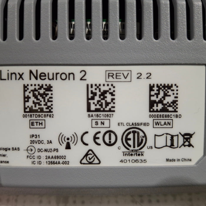 Smartlinx Inc Capsule Technologies Neuron 2 Monitor