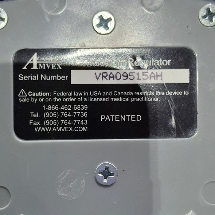 Amvex Vacuum Regulator