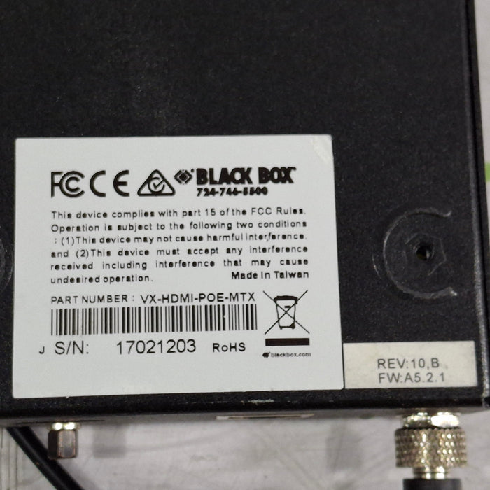 Black Box Network Services VX-HDMI-POE-MTX MediaCento Transmitter
