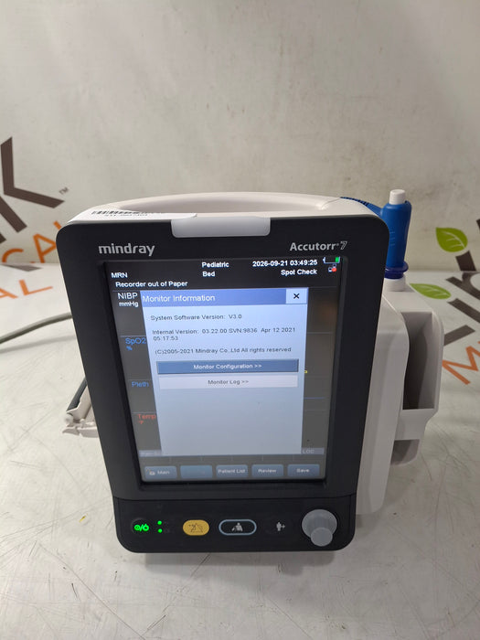Mindray Accutorr 7 Vital Signs Monitor