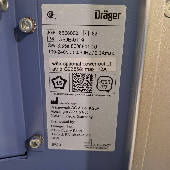 Draeger Medical Fabius Tiro Anesthesia Machine