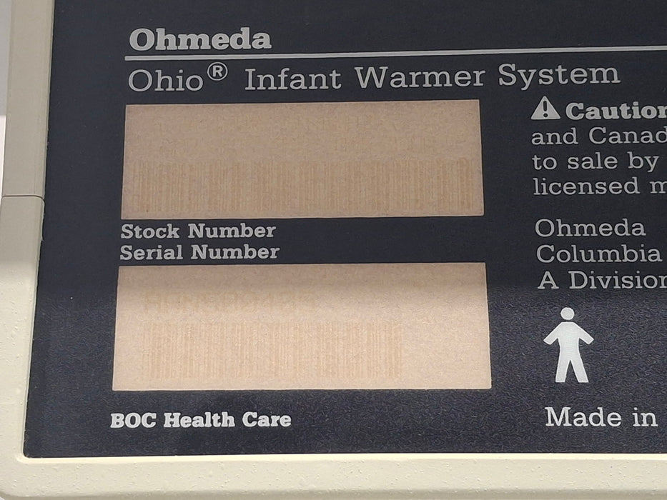 Ohmeda Medical Ohio Model 4400 Infant Warmer