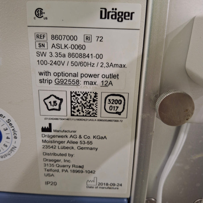 Draeger Medical Fabius GS Premium Anesthesia Machine