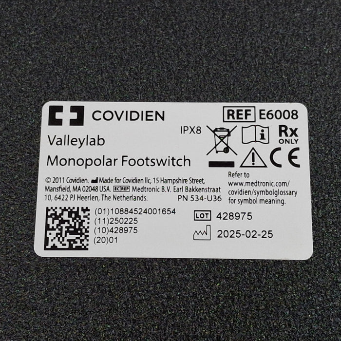 Valleylab E6008 Monopolar Electrosurgical Footswitch