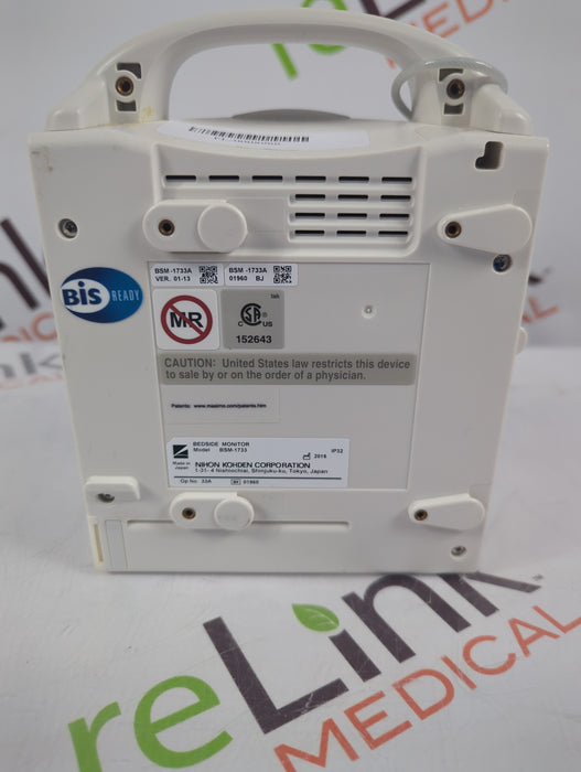 Nihon Kohden BSM-1733 Life Scope PT Transport Patient Monitor