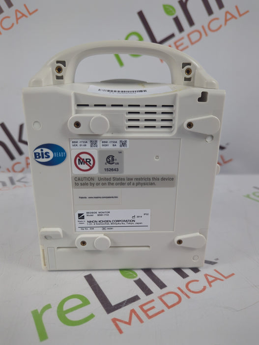 Nihon Kohden BSM-1733 Life Scope PT Transport Patient Monitor