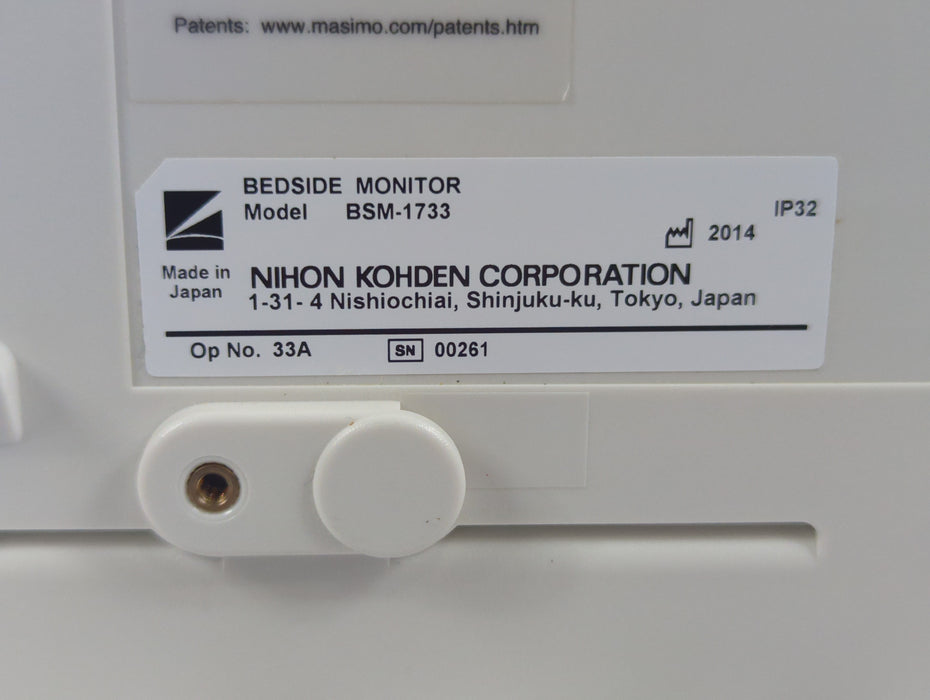 Nihon Kohden BSM-1733 Life Scope PT Transport Patient Monitor