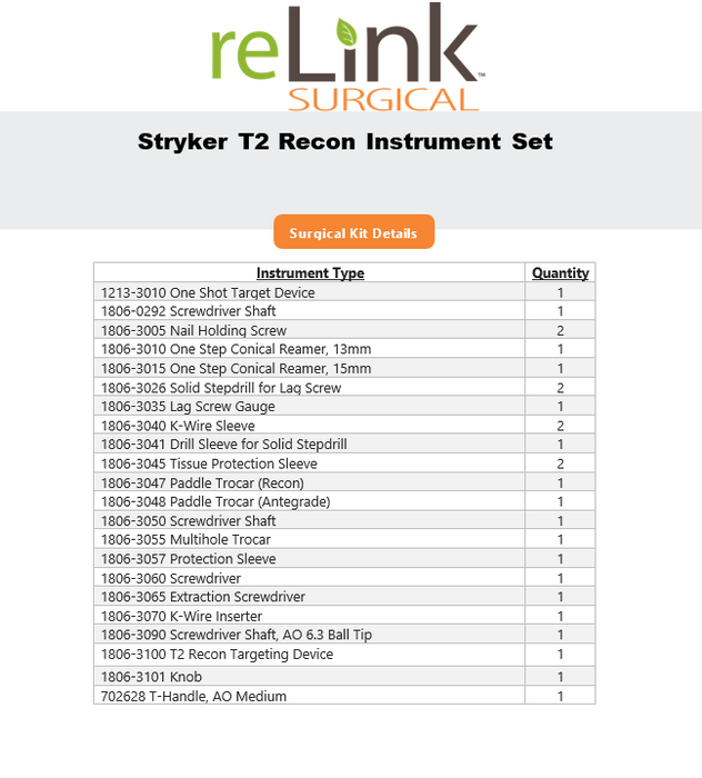 Stryker T2 Recon Nailing System