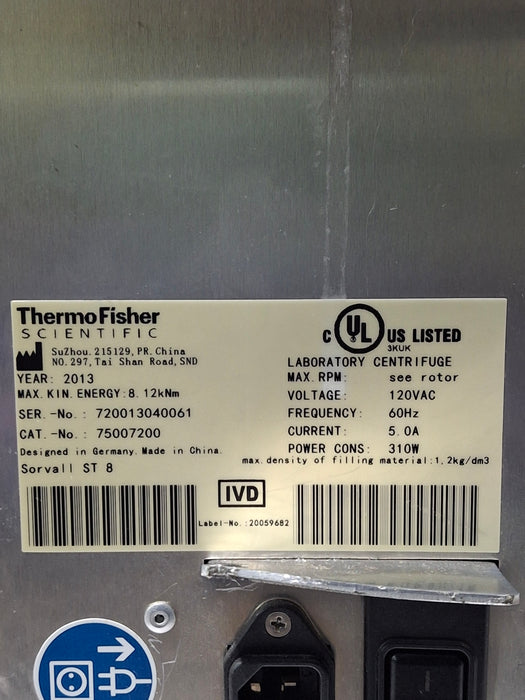 Thermo Scientific Sorvall ST8 Benchtop Centrifuge