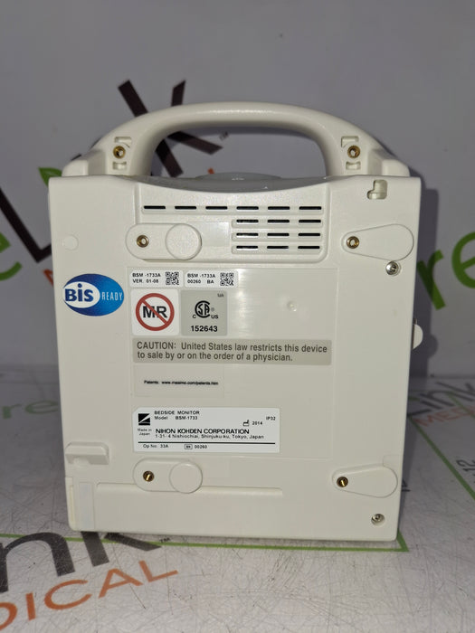 Nihon Kohden BSM-1733 Life Scope PT Transport Patient Monitor