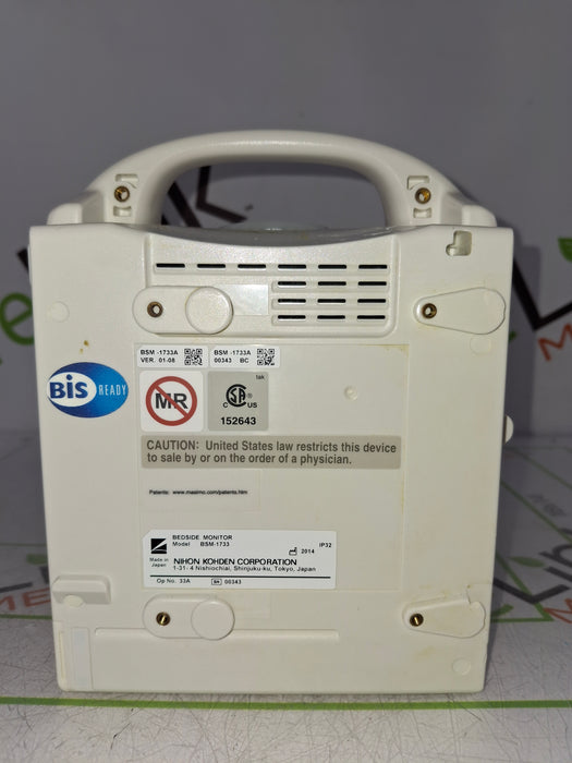 Nihon Kohden BSM-1733 Life Scope PT Transport Patient Monitor