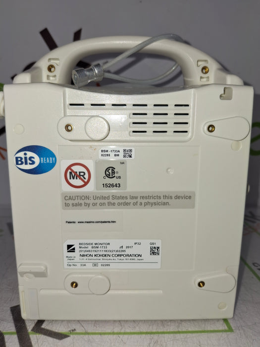 Nihon Kohden BSM-1733 Life Scope PT Transport Patient Monitor
